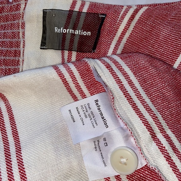 Reformation Romper Red White “Coconut “ 0 EUC` - Picture 8 of 8